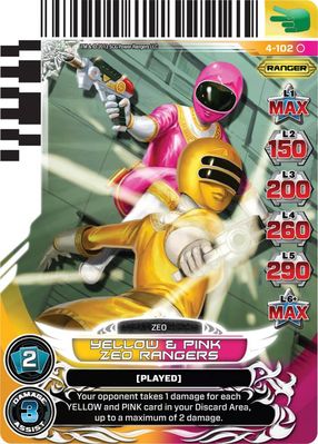 Yellow and Pink Zeo Rangers 102
